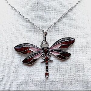Brown Dragonfly Necklace